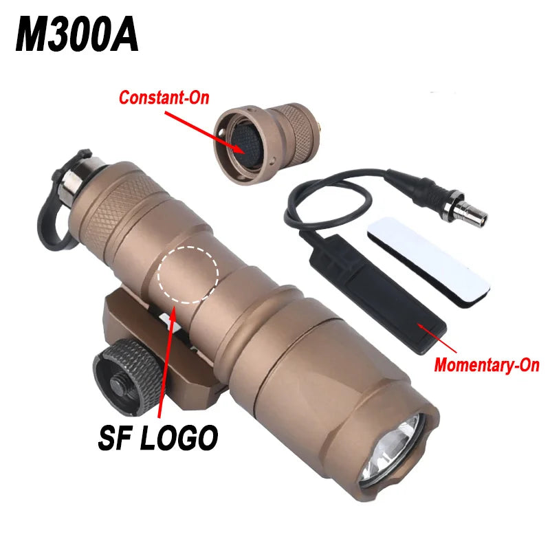 Surefir M300 M600 Flashlight With AXON Dual Function Remote Pressure Switch Fit 20mm Rail Hunting Tactical Airsoft Light