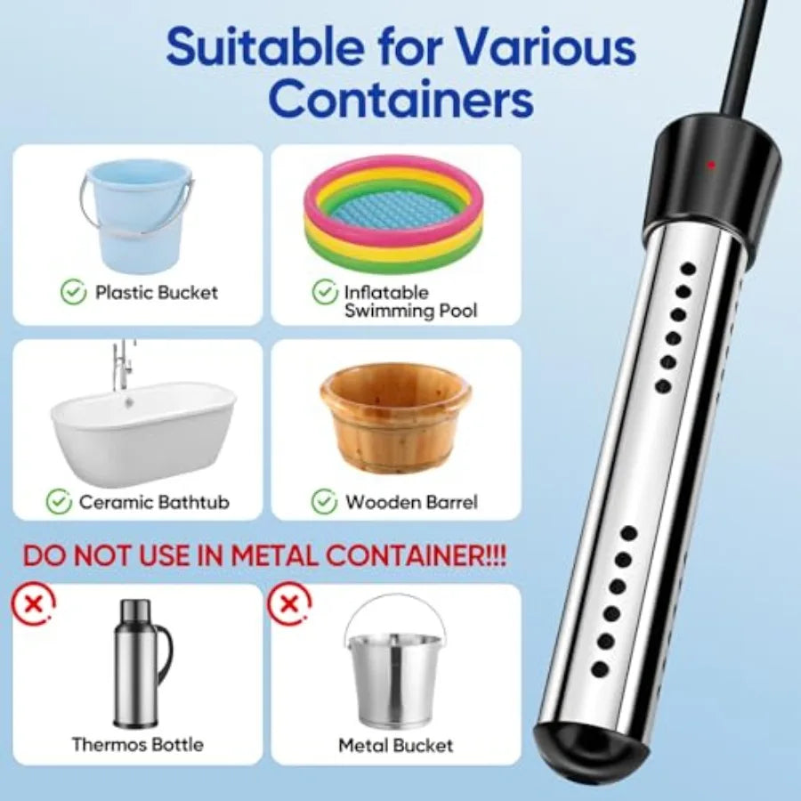 Portable Shower with Water Heater Camping Shower Pump with 8000mAh Battery 5-Speed Settings LCD Display 6L/min IPX8 Portable Sh