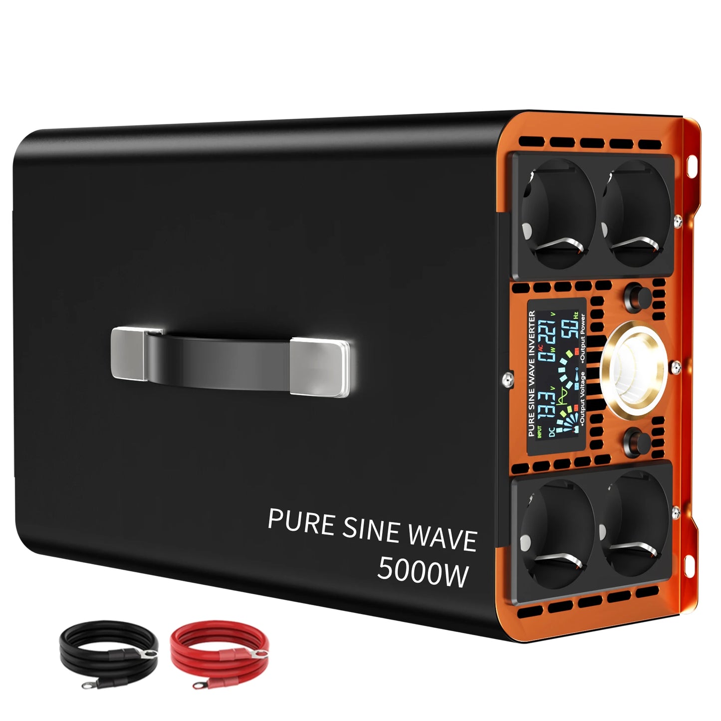 3000W 5000W 6000W 7000W Pure Sine Wave Inverter DC 12V 24V To 220V 230V Inversor Voltage Converters Power Bank Solar Inverter