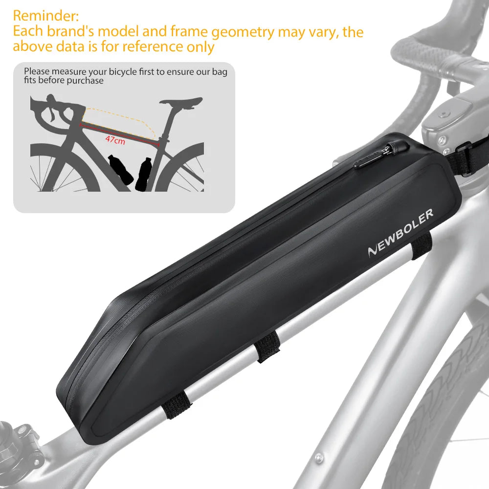 NEWBOLER 2L Bike Frame Front Tube Bag Bike Packing Pouch MTB Road Bike Tool Bag Cycling Top Tube Bag Bicycle Accessories