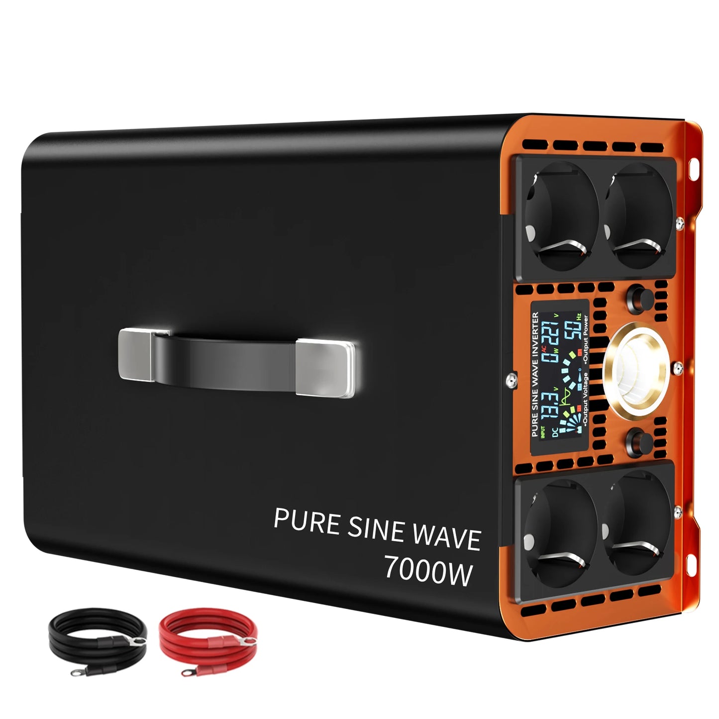3000W 5000W 6000W 7000W Pure Sine Wave Inverter DC 12V 24V To 220V 230V Inversor Voltage Converters Power Bank Solar Inverter