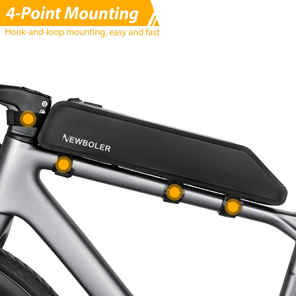 NEWBOLER 2L Bike Frame Front Tube Bag Bike Packing Pouch MTB Road Bike Tool Bag Cycling Top Tube Bag Bicycle Accessories