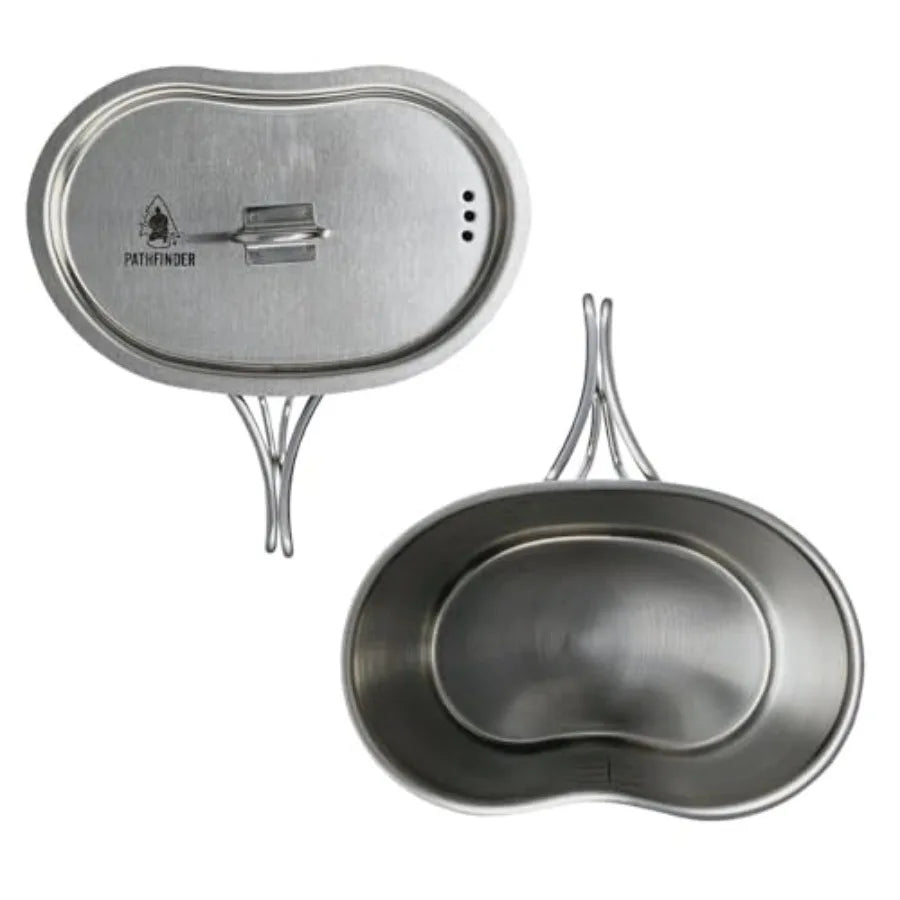 Metal Canteen Cooking Set - Survival Gear - Camping Essentials Mess Kit - Military Grade Outdoor Eating Kit - Hiking and Trail