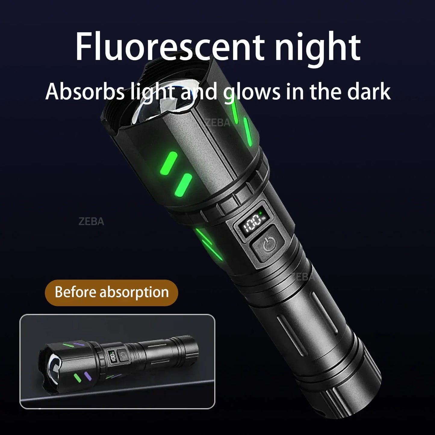 Ultra Powerful Lamp With 5 Modes Super High Power Rechargeable Flashlight Outdoor Lantern Camping Flashlights Can Make Fire