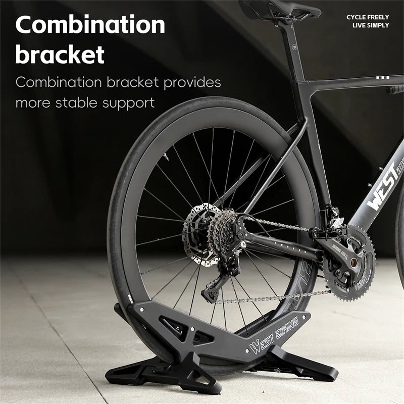 WEST BIKING Adjustable Bicycle Parking Rack Portable Bike Display Stand Mountain Road Bike Parking Rack Cycling Accessories