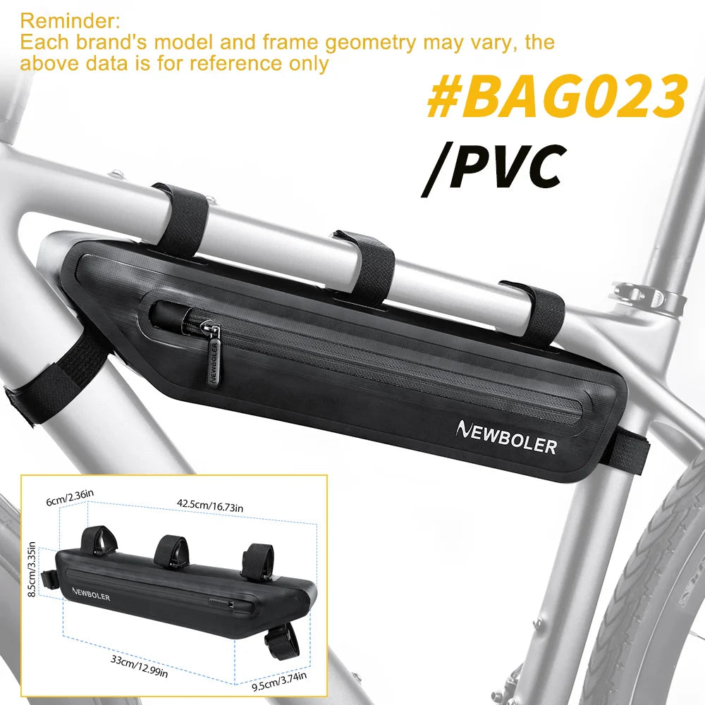 NEWBOLER 2L Bike Frame Front Tube Bag Bike Packing Pouch MTB Road Bike Tool Bag Cycling Top Tube Bag Bicycle Accessories