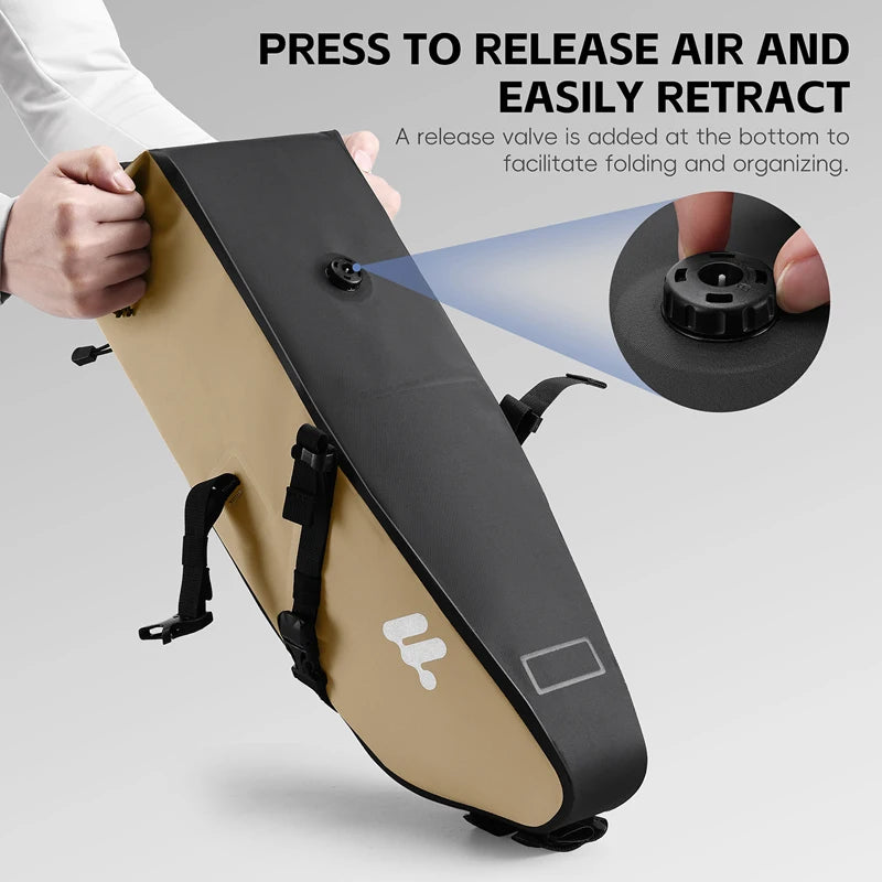 WEST BIKING Bicycle Saddle Bag 10-14L Large Capacity Full Waterproof Cycling Tail Bag Daily Travel Storage Bag MTB Bike Access
