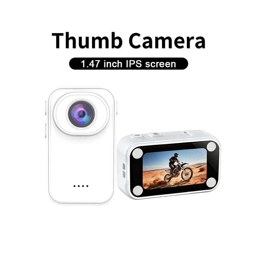 1.47-inch HD 1080p Thumb-Sized Action Camera for Kids, Outdoor Video Recorder, Mini Compact Action Camera with Memory Card