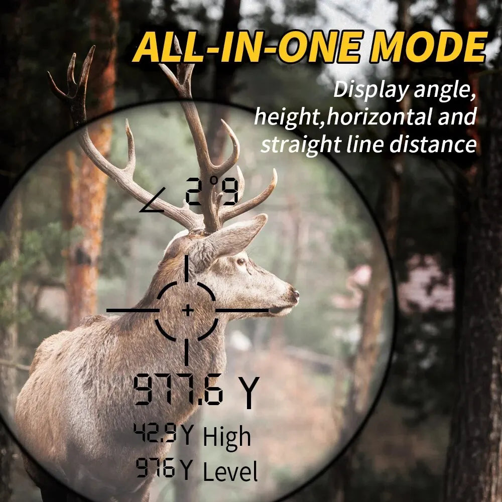 REVASRI Hunting Laser Rangefinder 1000 Yards with Type-C Rechargeable Hunting Range Finder with Target Acquisition Technology
