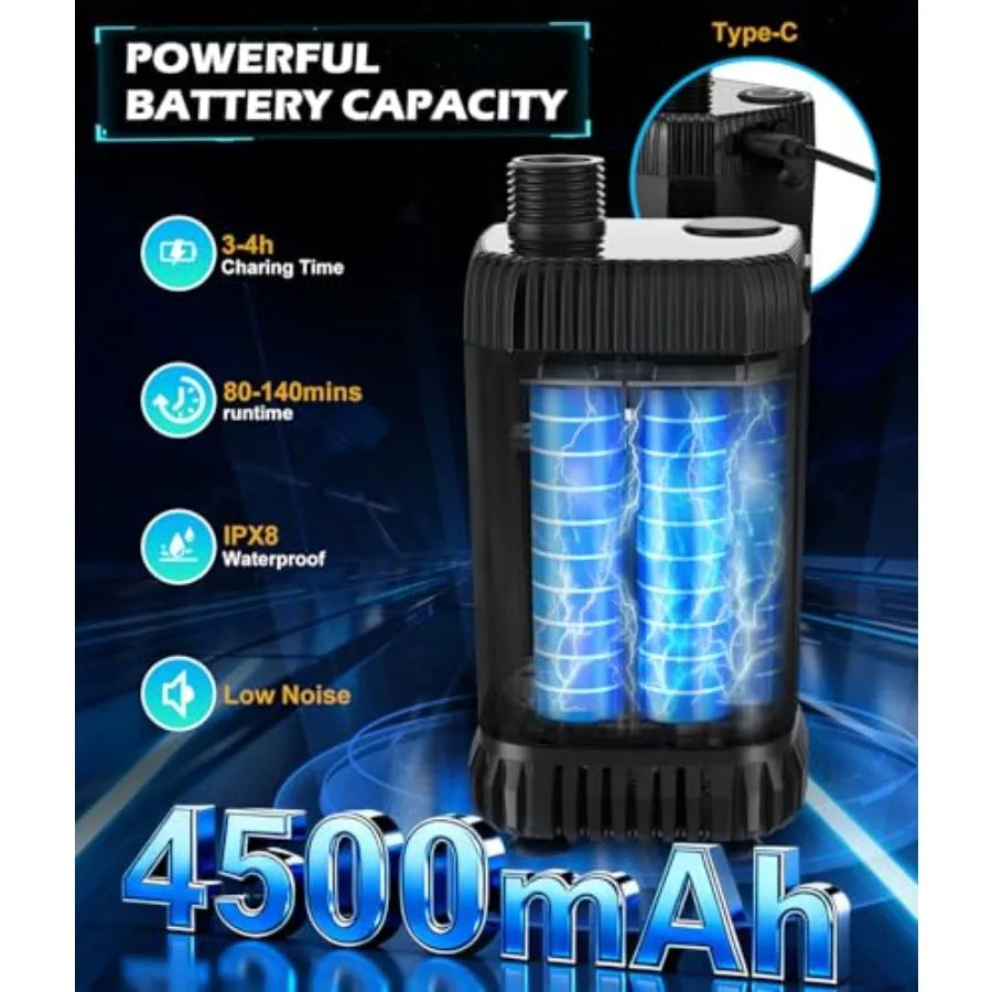 2026 Upgraded Portable Shower for Camping with Heater Rechargeable Camping Shower with Intelligent LED Display 5 Gal Foldable B
