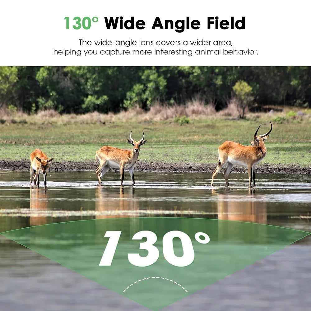 New Mini Hunting Camera with 940nm Infrared Night Vision 130° Angle Waterproof Trail Camera for Wildlife Monitoring and Scouting