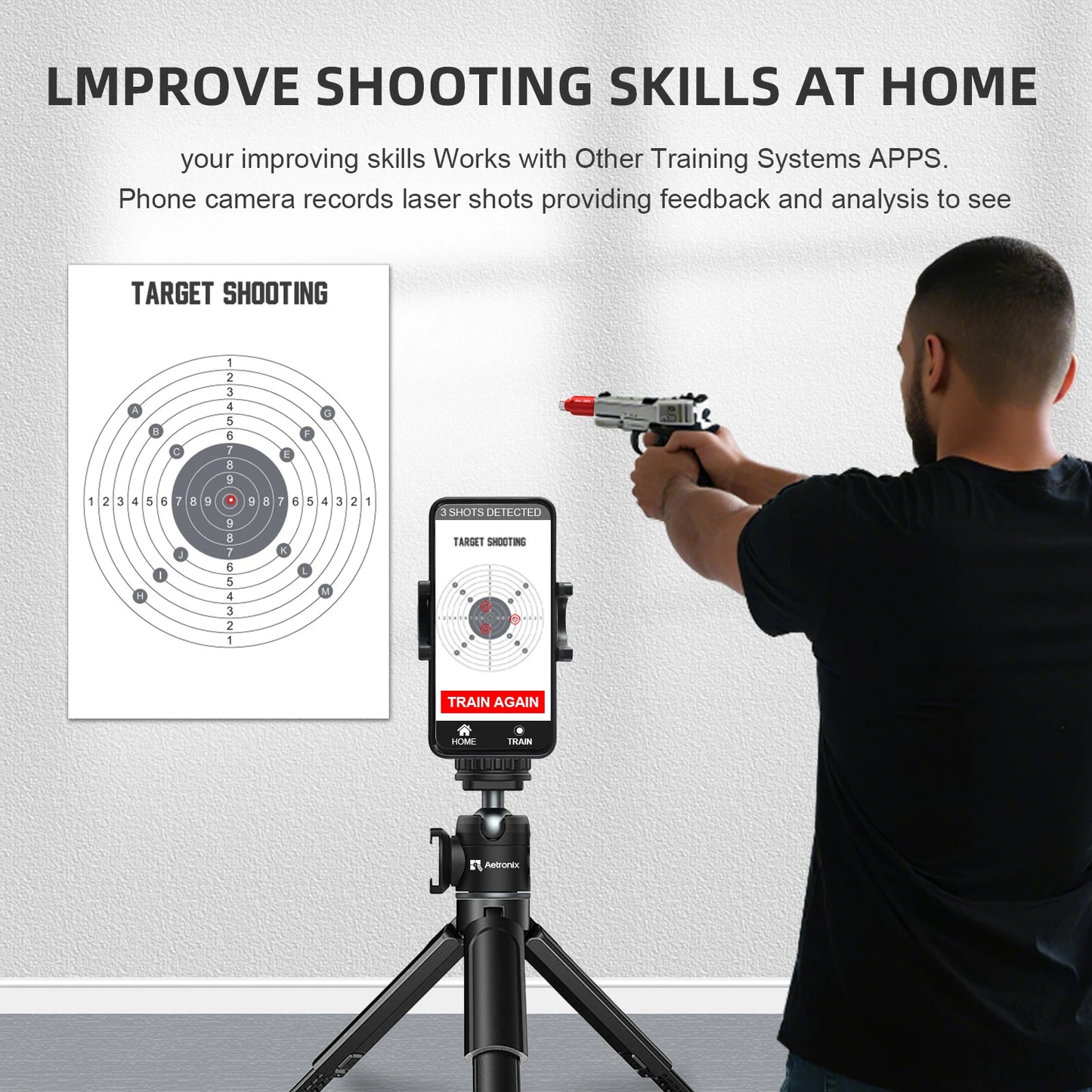 Pistol and rifle dry fire laser 9mm/38SPL laser training tool - hunting accessories training shooting calibrat.