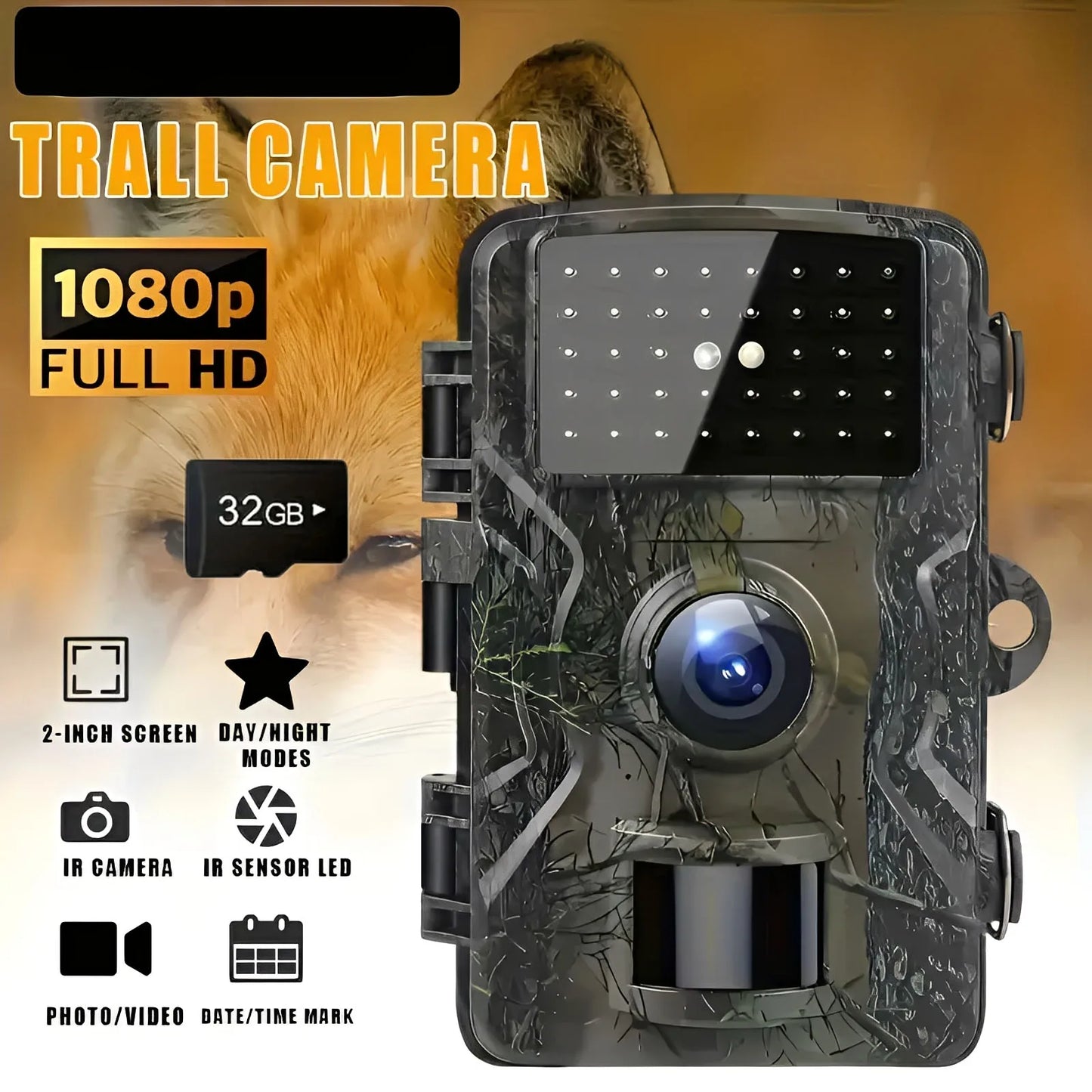 Waterproof Hunting Camera Wild Trail Game Cam Infrared Night Vision Outdoor Motion Activated Tracking Photo Trap Cam Wild