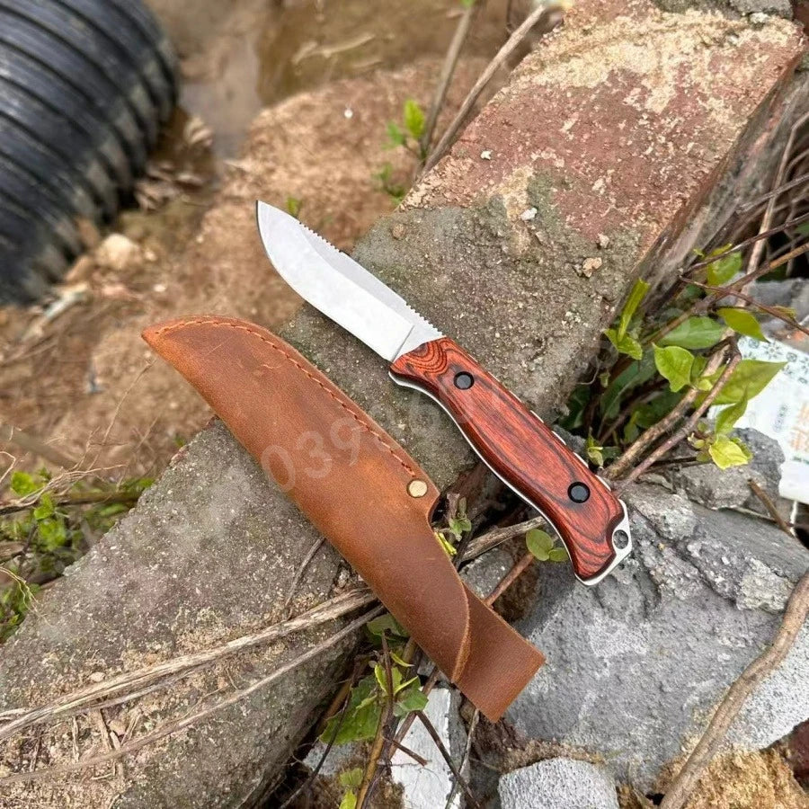 15002 Multi-purpose Straight Knife Durable D2 Steel Treatment Outdoor Camping Fishing Tools Jungle Adventure Survival Knife