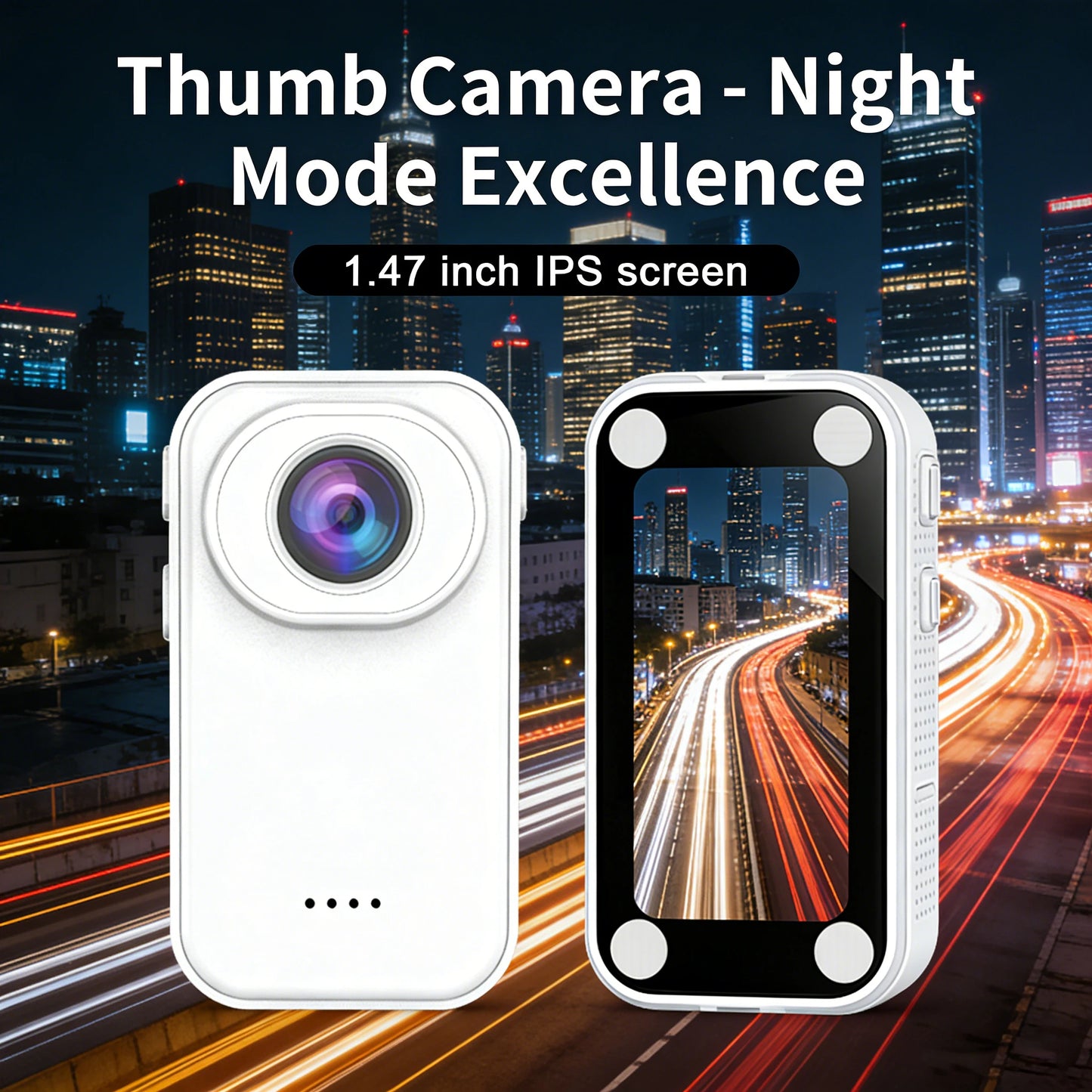 1.47-inch HD 1080p Thumb-Sized Action Camera for Kids, Outdoor Video Recorder, Mini Compact Action Camera with Memory Card