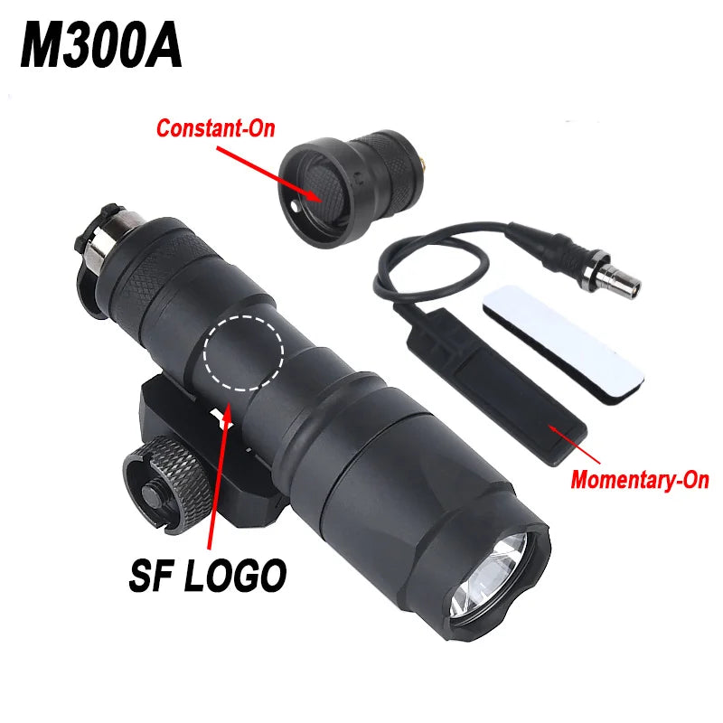 Surefir M300 M600 Flashlight With AXON Dual Function Remote Pressure Switch Fit 20mm Rail Hunting Tactical Airsoft Light