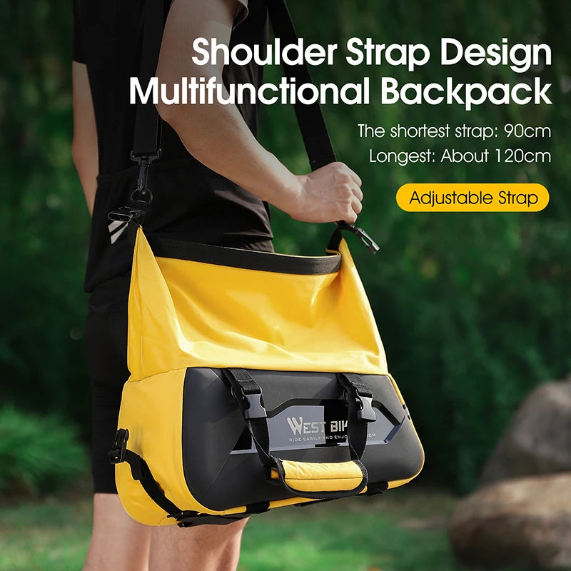WEST BIKING Portable Bicycle Trunk Bag  Expandable 13-25L Bike Cargo Carrier Bag Waterproof Cycling Rear Rack Suitcase Accessory