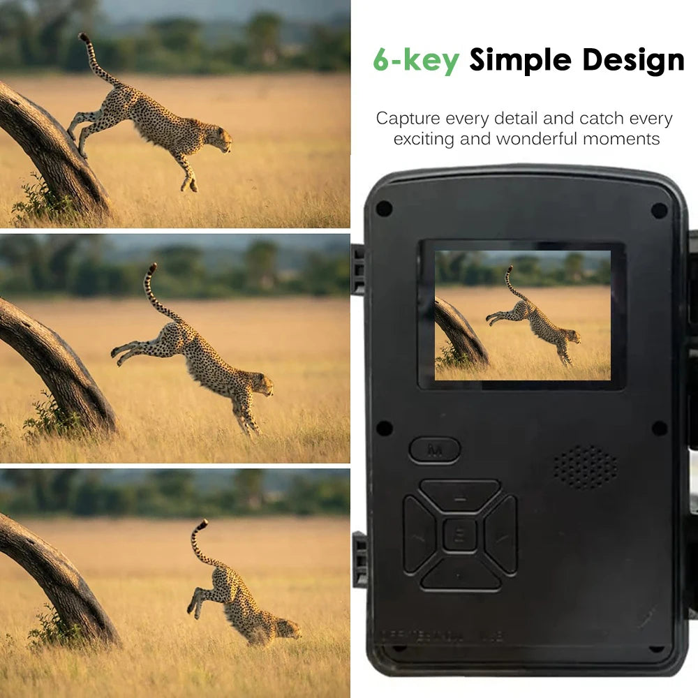 New Mini Hunting Camera with 940nm Infrared Night Vision 130° Angle Waterproof Trail Camera for Wildlife Monitoring and Scouting