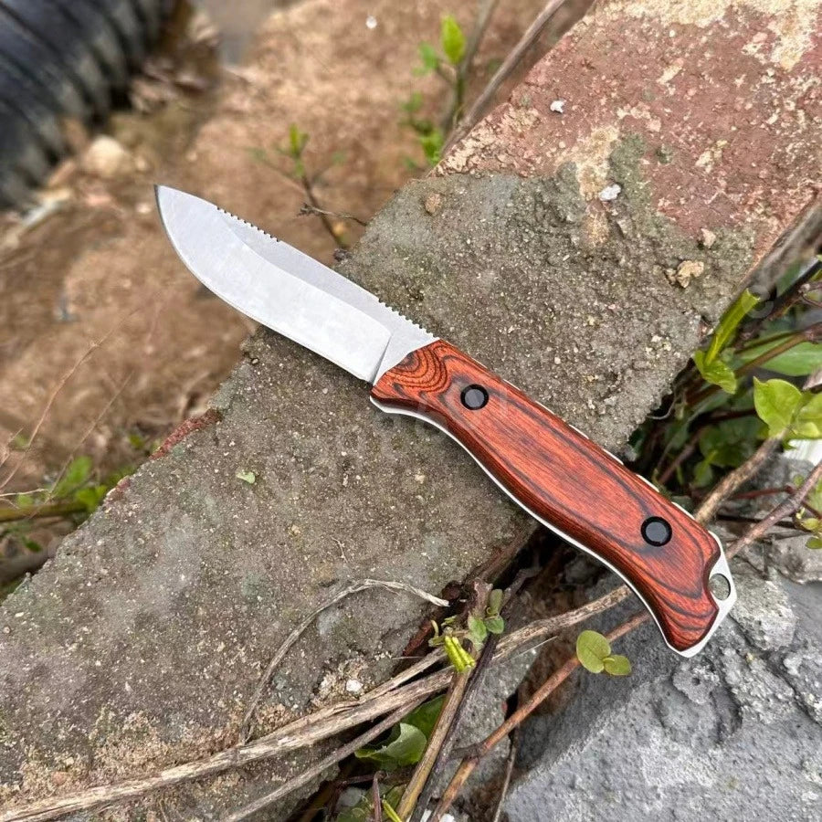 15002 Multi-purpose Straight Knife Durable D2 Steel Treatment Outdoor Camping Fishing Tools Jungle Adventure Survival Knife