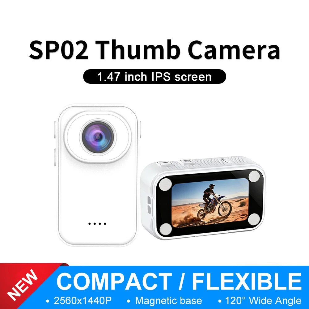 1.47-inch HD 1080p Thumb-Sized Action Camera for Kids, Outdoor Video Recorder, Mini Compact Action Camera with Memory Card