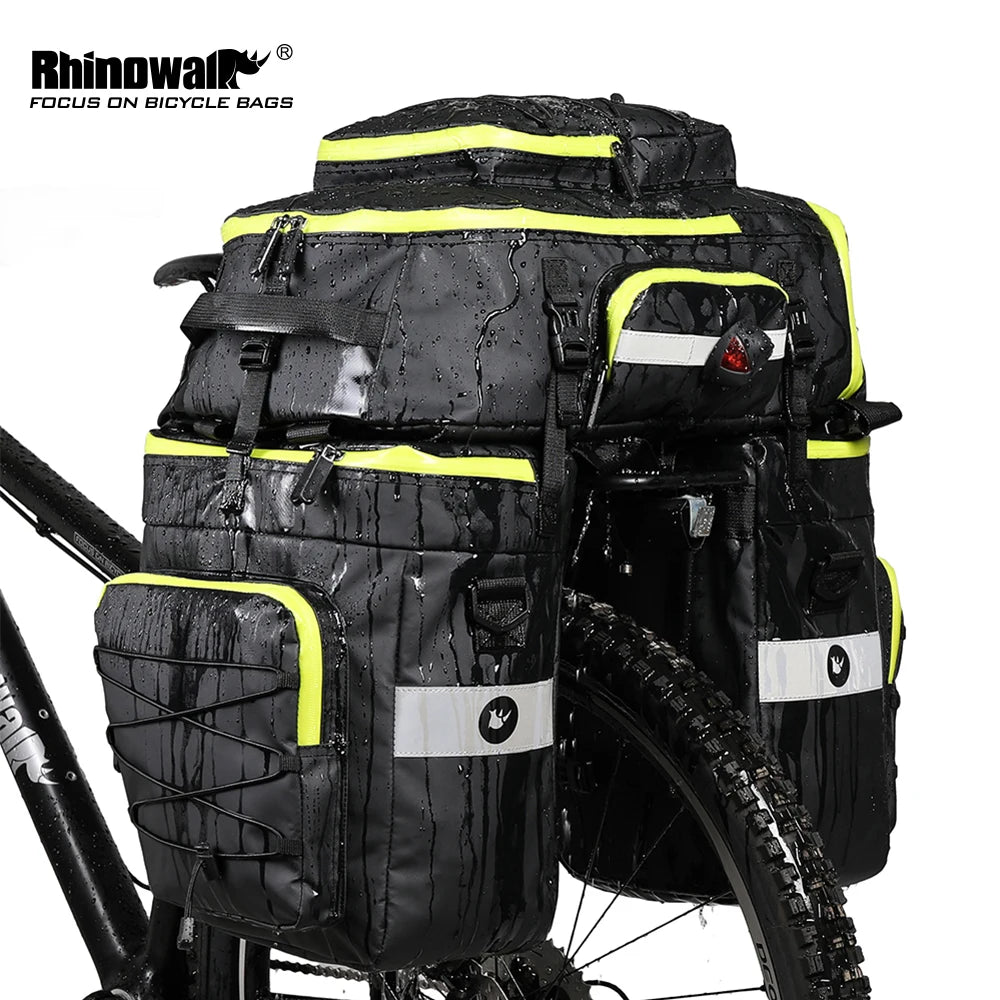 Rhinowalk Bike Pannier Bag 3 in 1 Big Capacity Trunk Bags For MTB Road Bicycle Cycling Double Side Rear Rack Seat Storage Bag