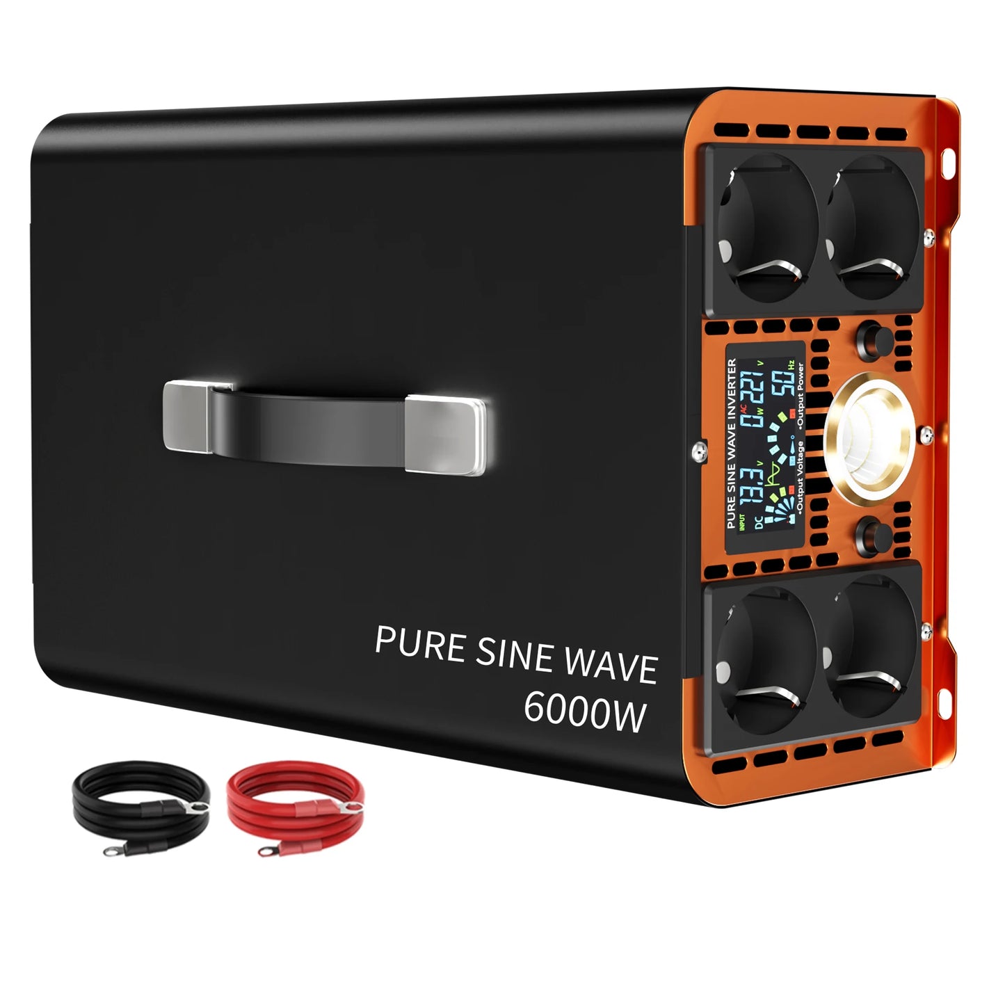 3000W 5000W 6000W 7000W Pure Sine Wave Inverter DC 12V 24V To 220V 230V Inversor Voltage Converters Power Bank Solar Inverter