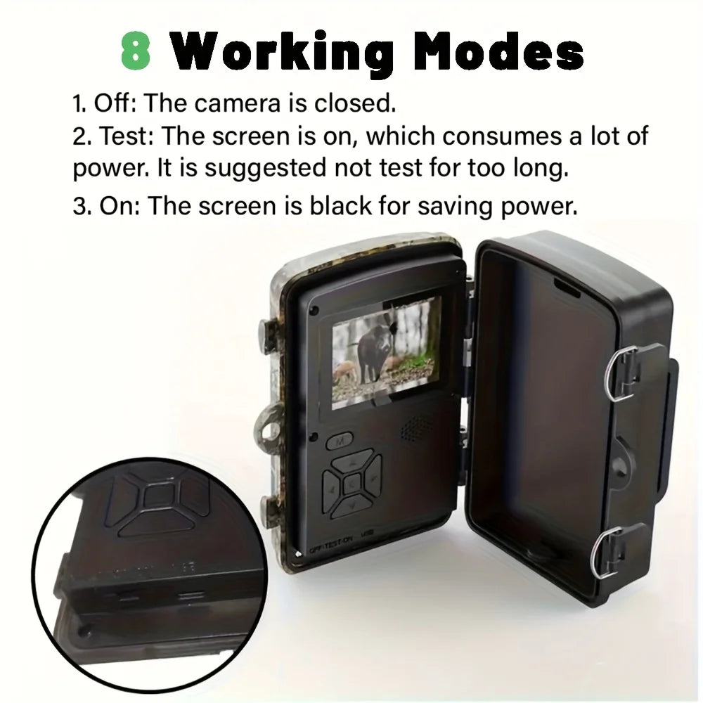 Waterproof Hunting Camera Wild Trail Game Cam Infrared Night Vision Outdoor Motion Activated Tracking Photo Trap Cam Wild