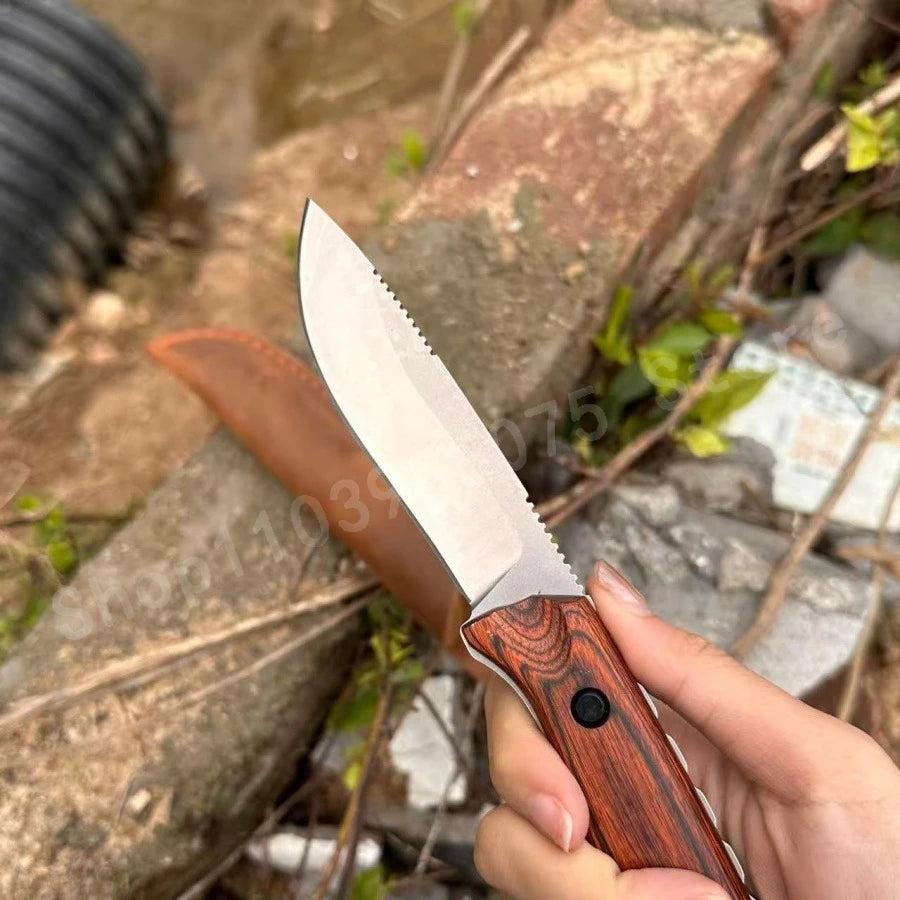 15002 Multi-purpose Straight Knife Durable D2 Steel Treatment Outdoor Camping Fishing Tools Jungle Adventure Survival Knife