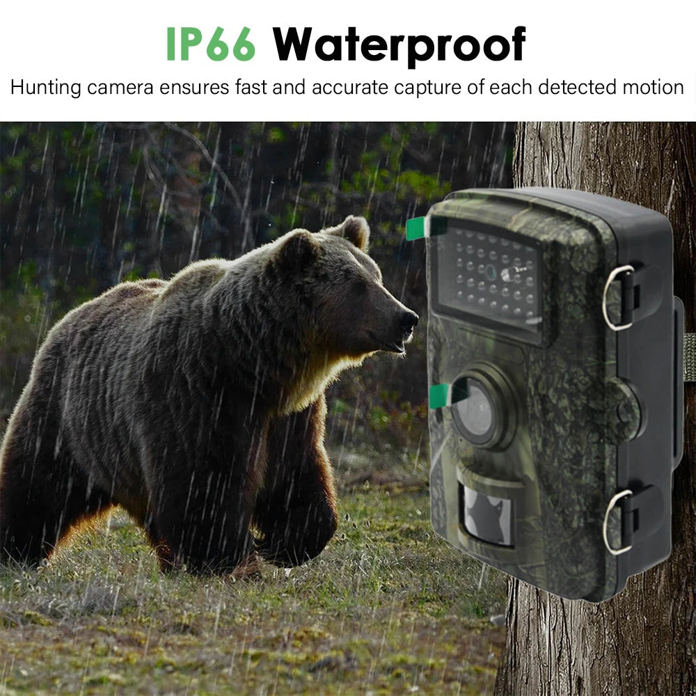 New Mini Hunting Camera with 940nm Infrared Night Vision 130° Angle Waterproof Trail Camera for Wildlife Monitoring and Scouting