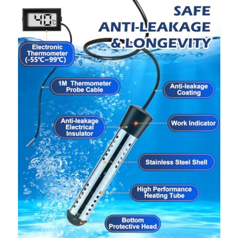 2026 Upgraded Portable Shower for Camping with Heater Rechargeable Camping Shower with Intelligent LED Display 5 Gal Foldable B