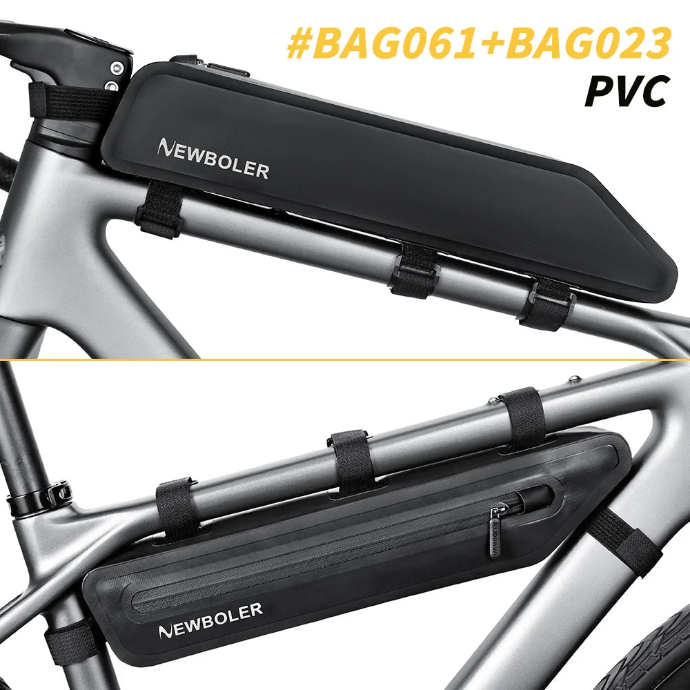 NEWBOLER 2L Bike Frame Front Tube Bag Bike Packing Pouch MTB Road Bike Tool Bag Cycling Top Tube Bag Bicycle Accessories